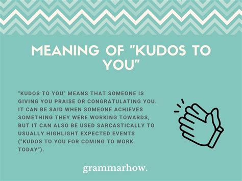 kudos meaning in tagalog|Kudos .